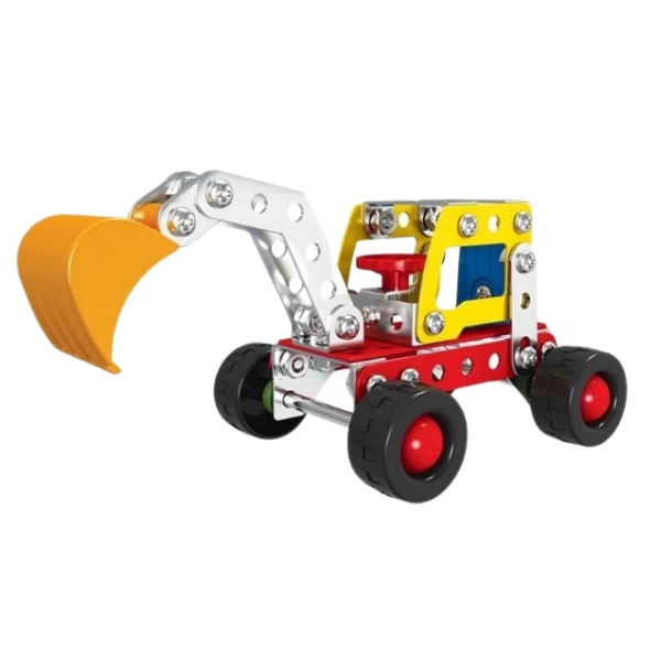 Set de construcție metalic 3 în 1 „șantier”, 123 elem. 4