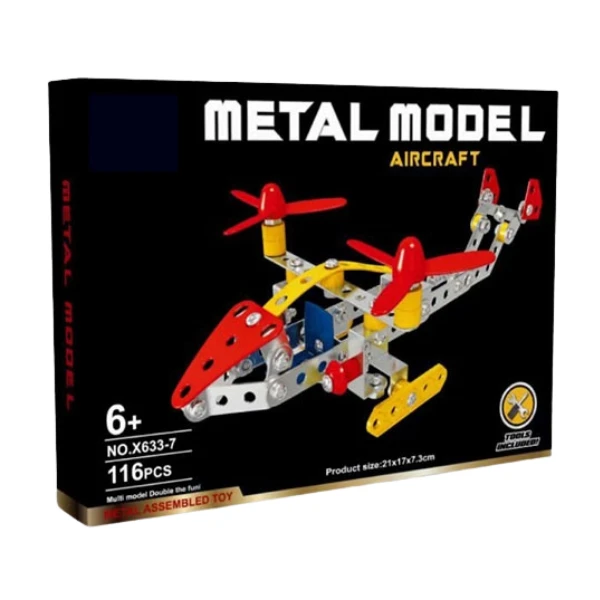 Set de construcție metalic „avion”, 116 elem. 3