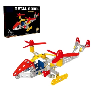 Set de construcție metalic „avion”, 116 elem.