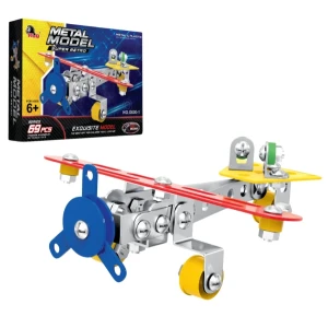 Set de construcție metalic „avion”, 69 elem.