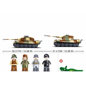 Set de construcție tanc 2 în 1 „tigrul regal”, 930 piese Thumbnail 5