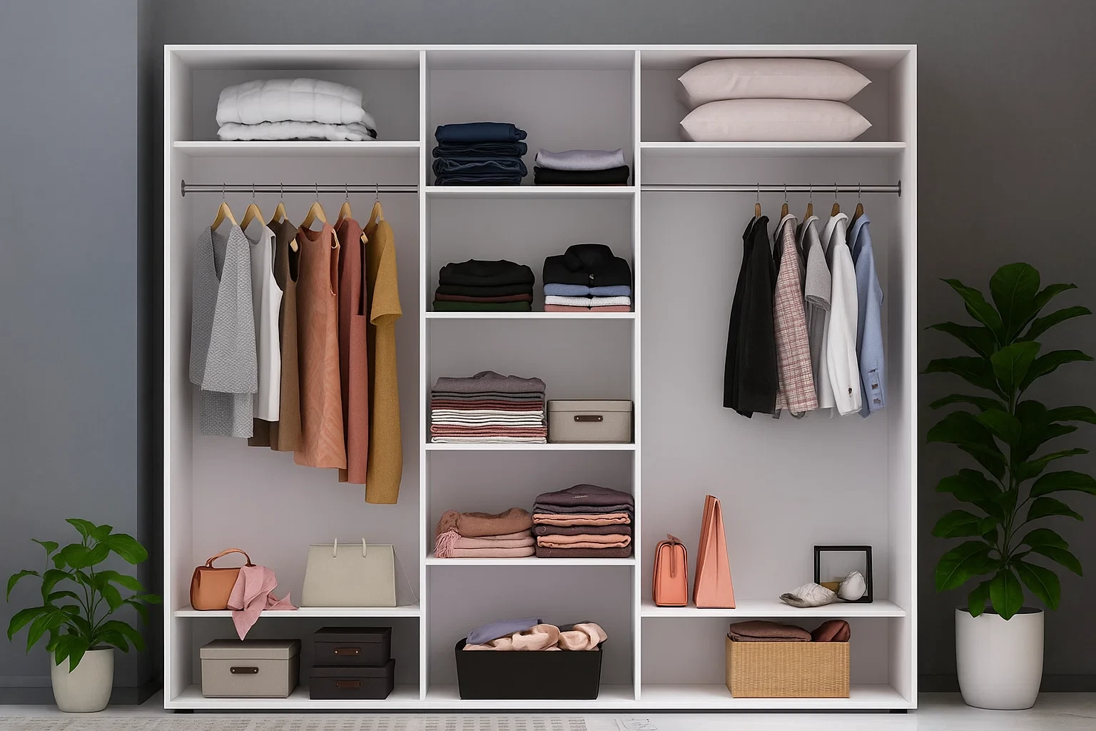 Dulap cu uși glisante nex home, oglinda, antracit 220x60x220 cm 3