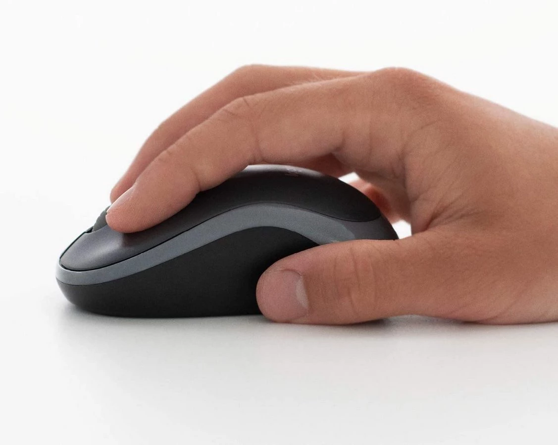 Беcпроводная мышь logitech m185, серый 12