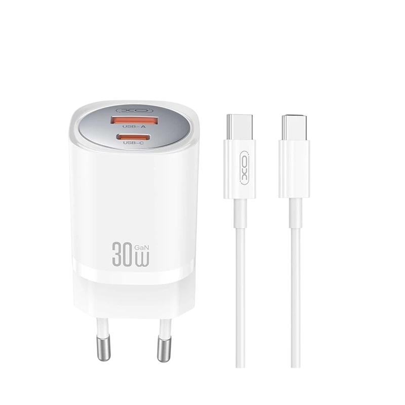 Încărcător xo ce30 + usb-c, 30w, alb 5