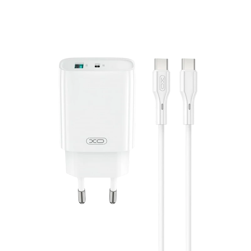 Încărcător xo ce30 + usb-c, 30w, alb 6