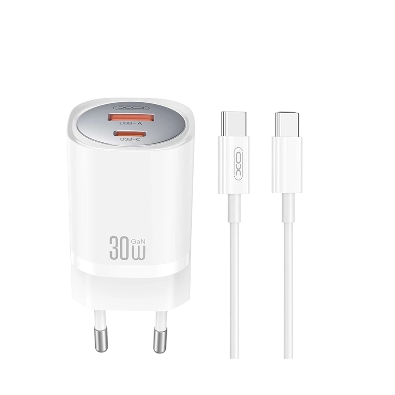 Зарядное устройство xo ce30 + usb-c, 30вт, белый 5