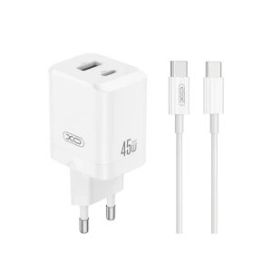 Зарядное устройство xo ce36+ usb-c, 45вт, белый