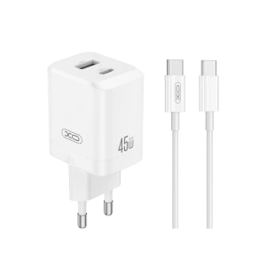 Încărcător xo ce36+ usb-c, 45w, alb