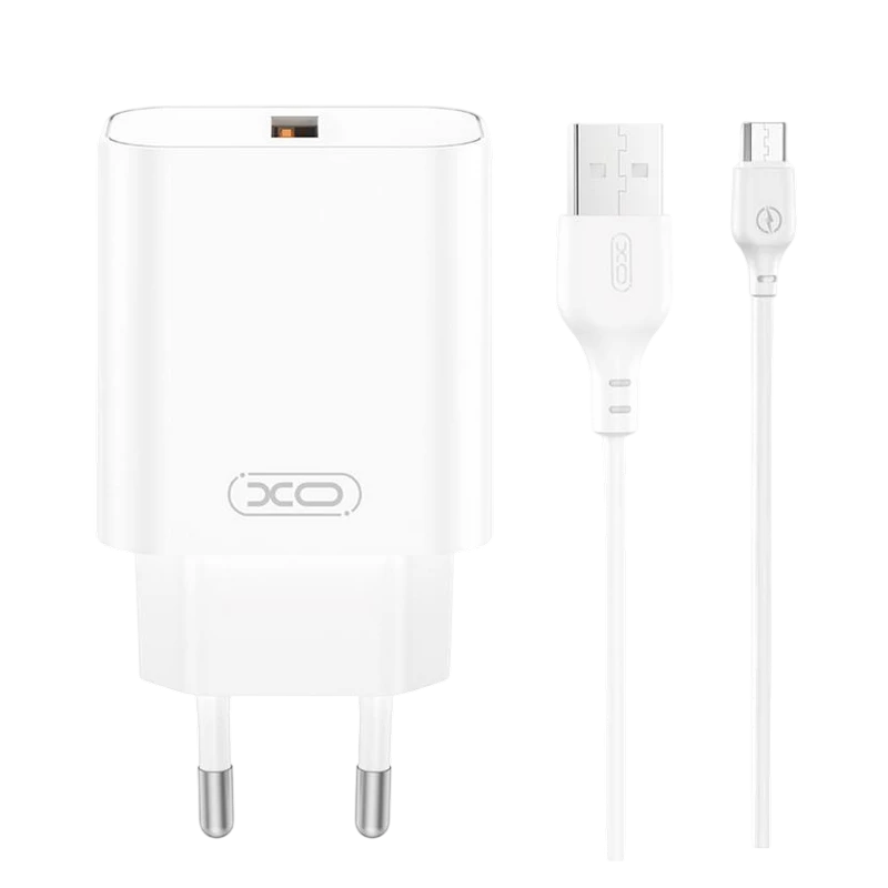 Încărcător xo ce33 + microusb, 18w, alb 4