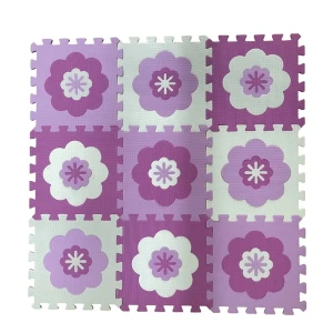 Covoraș-puzzle educativ „floricele”, 9 elem.