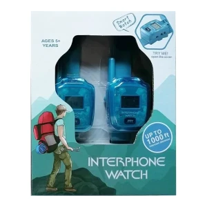 Ceas electronic cu stație radio pentru copii „walkie talkie”, 2 culori