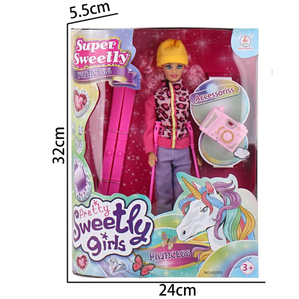 Păpușă în costum, cu accesorii, 29 cm, 2 modele 3