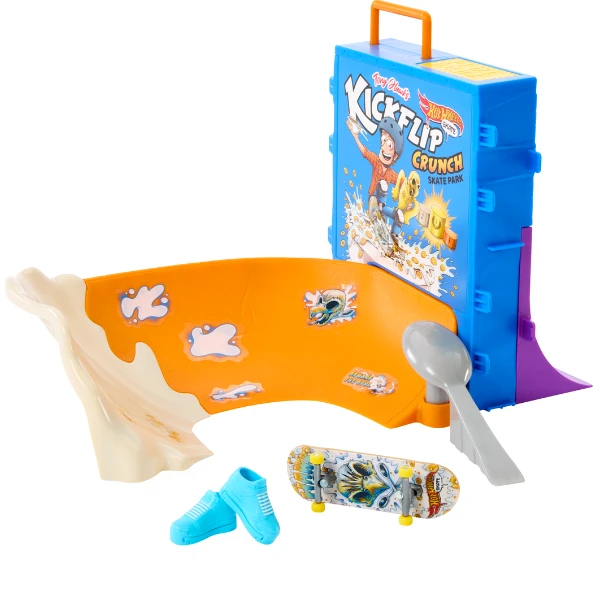 Hot wheels set de joc fingerboard tony hawk cereal skate bowl 8