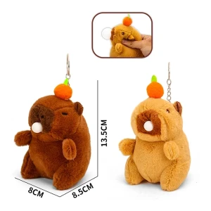 Breloc moale „capibara”, cu gumă de mestecat, 2 modele Thumbnail 2