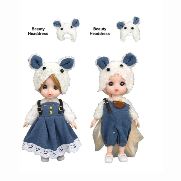Păpușică drăguță în costum de șoricel, 2 modele 2