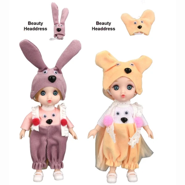 Păpușică drăguță în costumaș, 2 modele 2