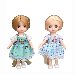 Păpușică mică drăguță în rochie albastră, 2 modele Thumbnail 3