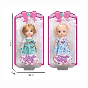 Păpușică mică drăguță în rochie albastră, 2 modele Thumbnail 4