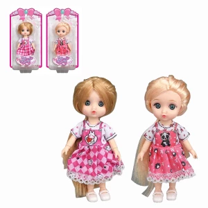 Păpușică mică în rochie roz, 2 modele