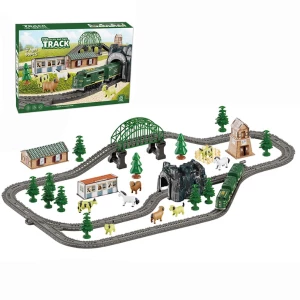 Tren electric cu cale ferată și accesorii