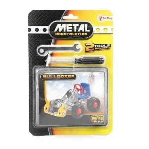 Set de construcție metalic „buldozer” – 64 piese Thumbnail 5