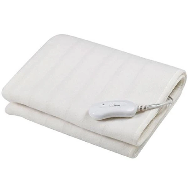 Heating blanket esperanza white satin ehb002, 150x80cm, 60w, temp: 32-37°c, 40-45°c, 50-60°c, material: 100% polyester, electric cable length: 160cm, 2