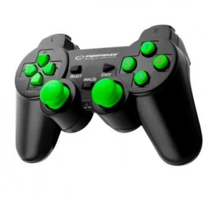 Gamepad wireless esperanza gladiator egg108g  green, vibration game pad, 16 buttons, 2 sticks, ergonomic design, 2 modes (analog and digital), soft sw Thumbnail 3