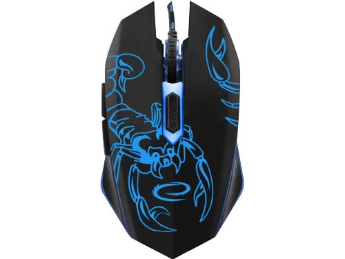 Mouse esperanza scorpio mx203, gaming mouse, 2400dpi, optical sensor, blue led, usb braided cable 4
