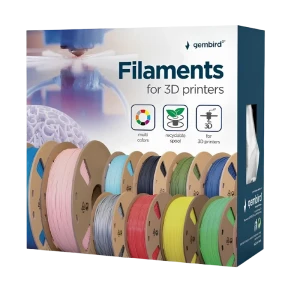 Filament pentru imprimantă 3d gembird 3dp-abs1.75-01-y, abs, galben , 1.75 mm, 1kg