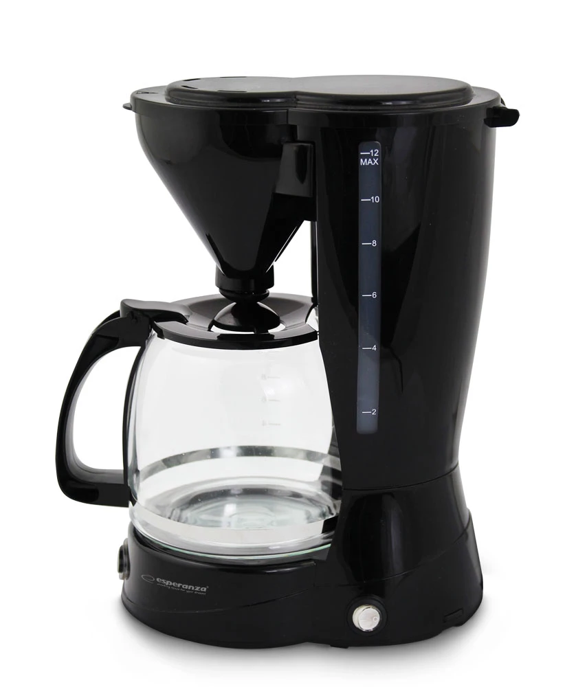 Coffee maker esperanza liberica ekc009, 1,5l, 800w, permanent & washable filter anti-drip system, auto switch-off, modern design, electric cable lengt 2