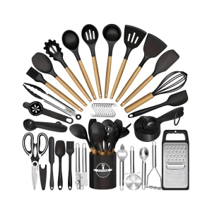 Kitchen Utensils 44 Pcs Set, Black Thumbnail 1