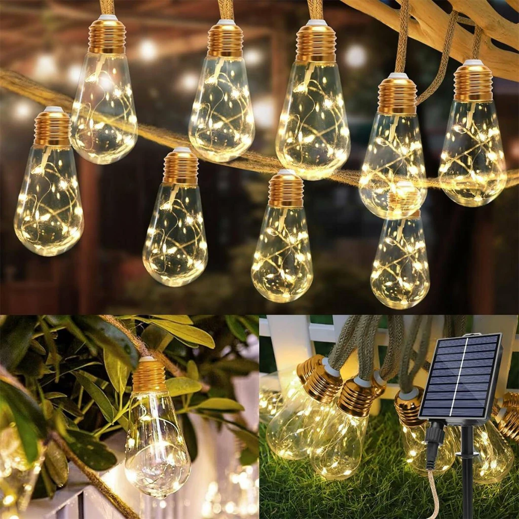 Ghirlandă solară decorativă сu becuri, exterior (jf-113) 5