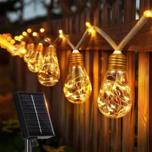 Ghirlandă solară decorativă сu becuri, exterior (jf-113)