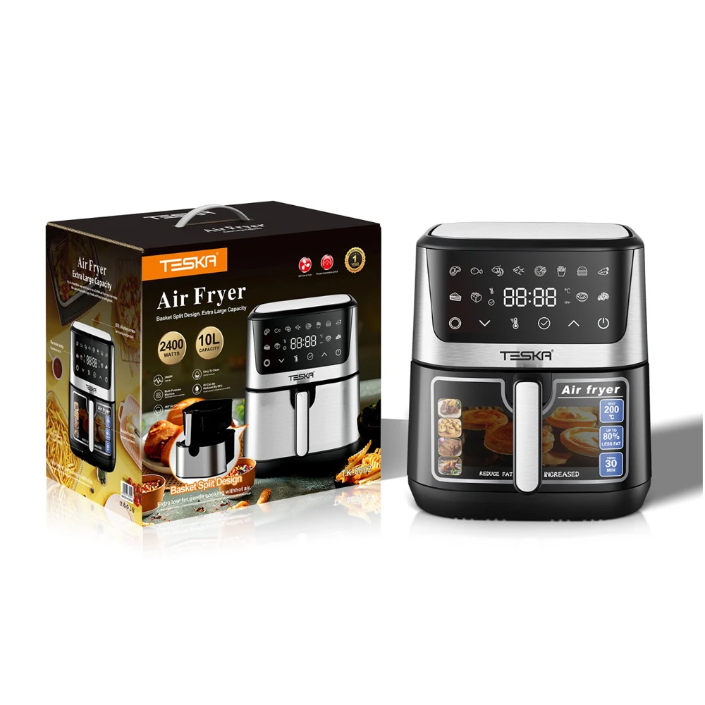 Фритюрница teska air fryer tk-8002-e, нержавеющая сталь, 10 л, 2000 вт 3