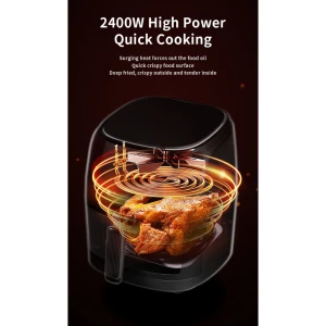 Teska air fryer tk-606d, 8l, 2400w, черный Thumbnail 4