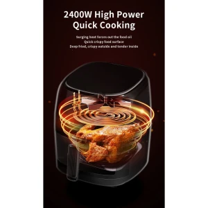 Teska air fryer tk-606d, 8l, 2400w, черный Thumbnail 4