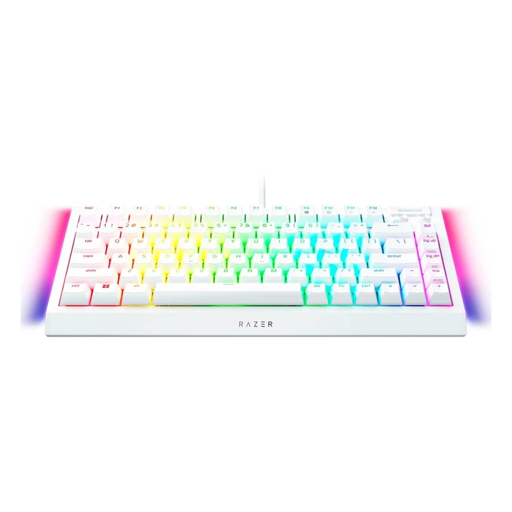 Razer keyboard mechanical blackwidow v4 75% white edition us layout 3