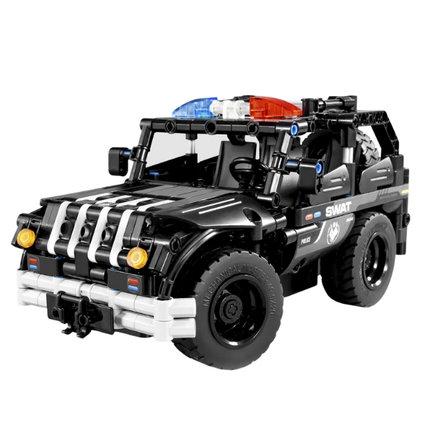 Set de construcție 2 în 1 im master mechanical master „jeep de poliție”, cu telecomandă, 355 piese 2