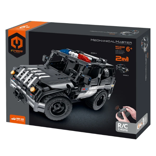 Set de construcție 2 în 1 im master mechanical master „jeep de poliție”, cu telecomandă, 355 piese 3