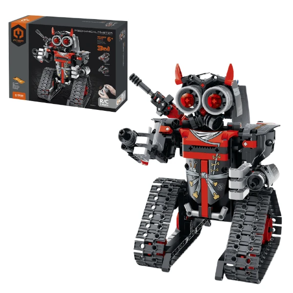Set de construcție 3 în 1 im master mechanical master „robot roșu", cu telecomandă, 419 piese 2