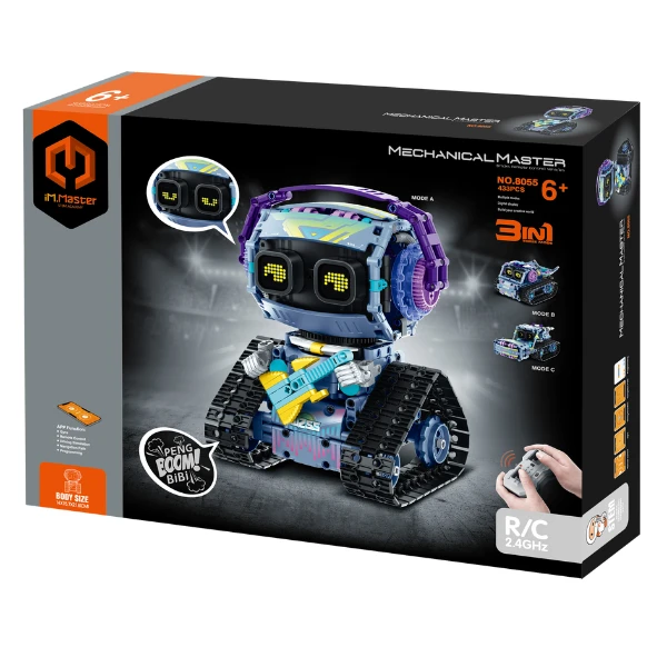 Set de construcție 3 în 1 im master mechanical master "robot muzician", cu telecomandă, 433 piese 4