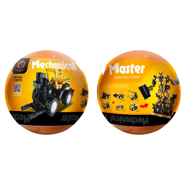 Set de construcție în ou im master mechanical master „vehicule”, 6 modele, de la 114 pană la 122 elemente 6