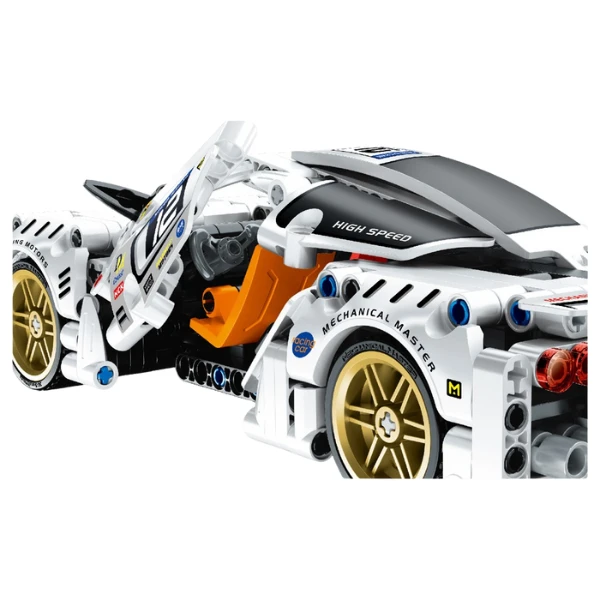 Set de construcție im master mechanical master „supercar alb”, cu inerție, 437 piese 5