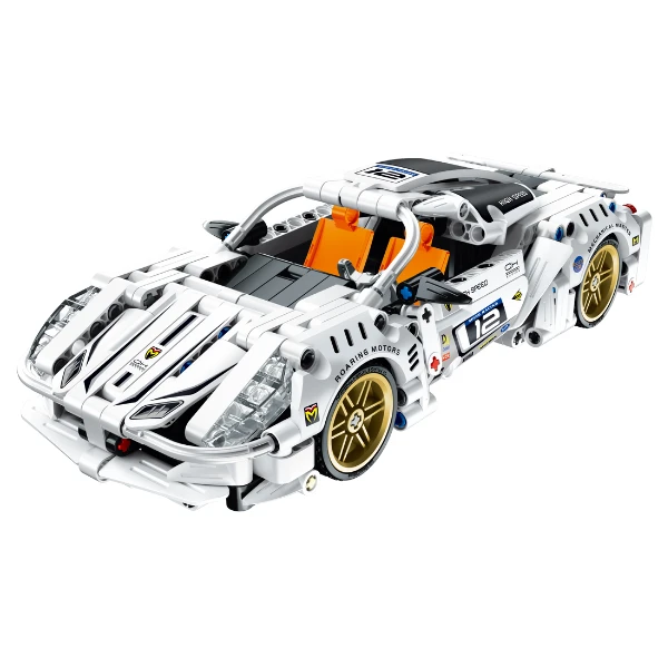 Set de construcție im master mechanical master „supercar alb”, cu inerție, 437 piese 2