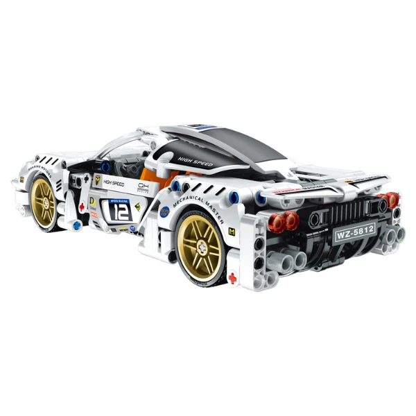 Set de construcție im master mechanical master „supercar alb”, cu inerție, 437 piese 4