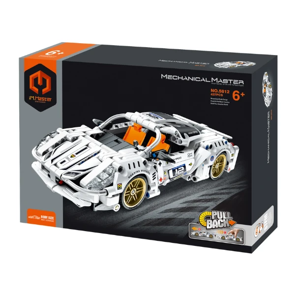 Set de construcție im master mechanical master „supercar alb”, cu inerție, 437 piese 3