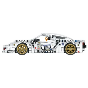 Set de construcție im master mechanical master „supercar alb”, cu inerție, 437 piese Thumbnail 6