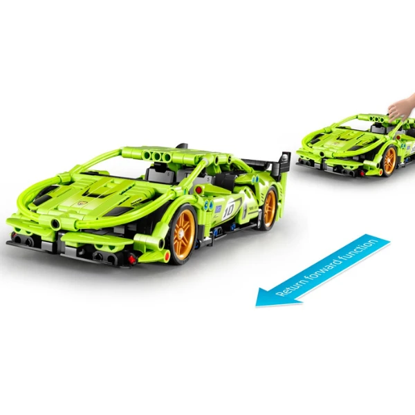 Set de construcție im master mechanical master „supercar verde”, cu inerție, 457 piese 7