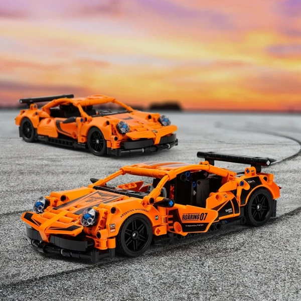 Set de construcție im master mechanical master „supercar portocaliu”, cu inerție, 490 piese 5