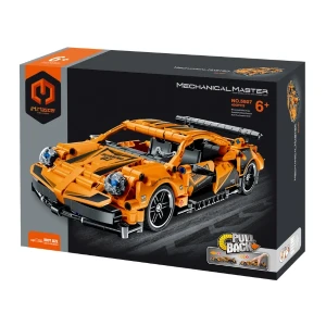 Set de construcție im master mechanical master „supercar portocaliu”, cu inerție, 490 piese Thumbnail 3